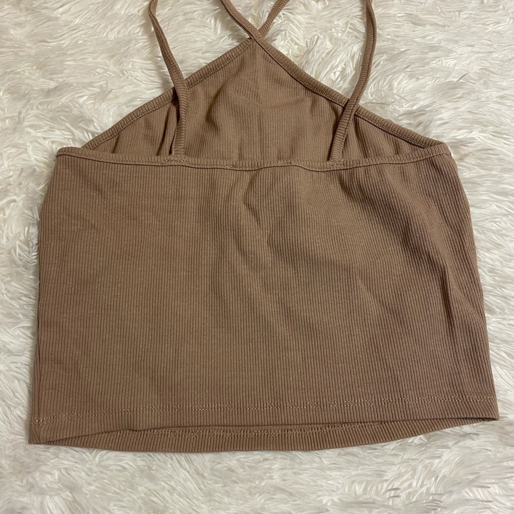 Beige crop top
